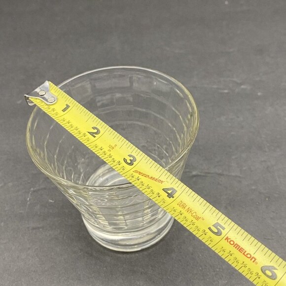 Vtg Crown Royal Glasses Tapered Optic Block Logo On The Rocks Set Of 4 Whiskey - Picture 6 of 10